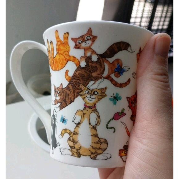 Dunoon Catastrophe Cats Galore Cherry Denman British Kitty Mug Made In England - Picture 9 of 14